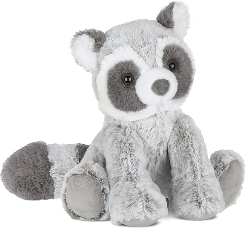 Vista 9 de Bearington Camper - Animal de Peluche Mapache - Mapache de Peluche Gris de 16" con Pelaje Suave, Base de Bolsitas para Estabilidad, y Extremidades