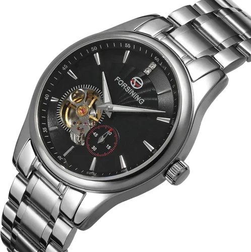 Vista 5 de FORSINING Reloj analógico de lujo para hombre con movimiento automático de acero inoxidable colección FSG9406M4S2, Moderno