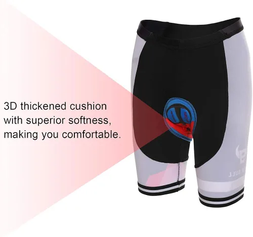 Vista 6 de Maillot de ciclismo de manga corta para mujer, ropa de bicicleta de carretera, pantalones cortos acolchados