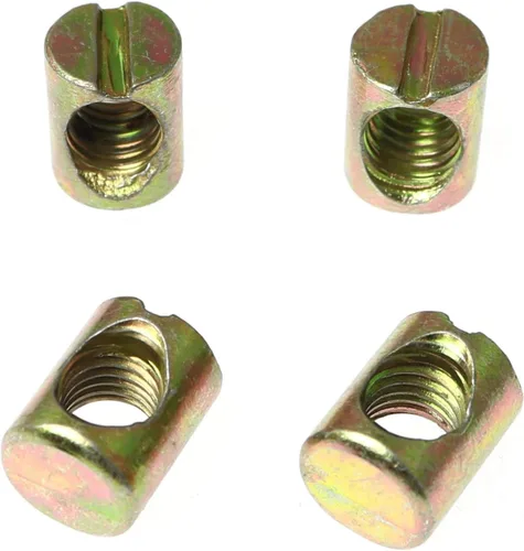 Vista 4 de RLECS Tuercas de barril ranuradas M8 Pozidriv M8, clavijas cruzadas, tuercas ranuradas, martillo de tuerca horizontal para muebles, camas, sillas