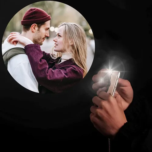 Vista 7 de Nameinhea Pulsera personalizada con imagen en el interior, pulsera de proyección de fotos, pulsera personalizada con foto conmemorativa para novia