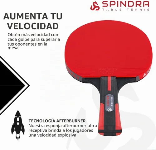 Vista 2 de Rocket Advanced Offensive Ping Paddle con funda protectora