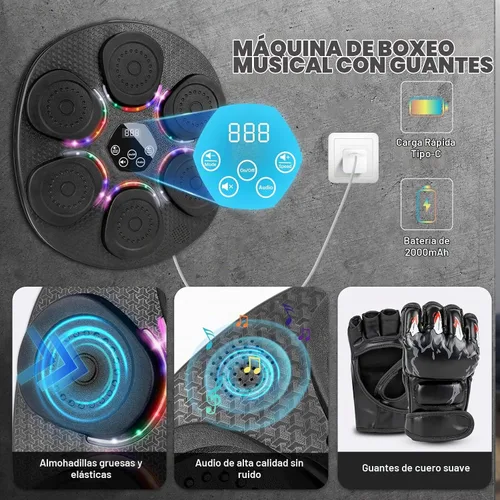 Vista 2 de Music Boxing Machine for Adults & Kids, 9 Modes, 6 Speeds & 3 Sensitivity