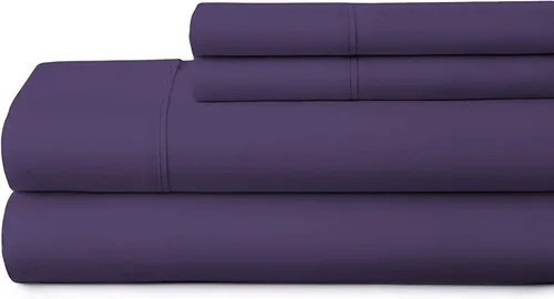 Vista 6 de Juego de ropa de cama de 4 piezas, 800 hilos, 100% algodón egipcio, color negro, sábana bajera ajustable de algodón de fibra larga, se adapta a