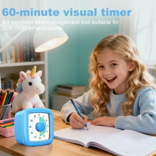 Vista 4 de 60-Minute Countdown for Classroom Office Kitchen Visual Timer for Kids, Desk Timer Kids Time Management Tools with Beautiful Pattern Design