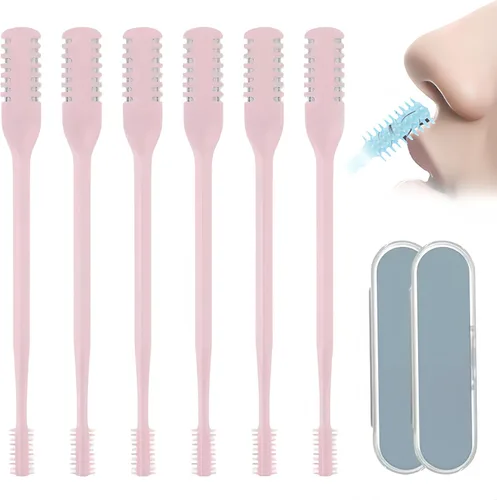 Vista 19 de Cortador de pelo nasal portátil, esencial de viaje para hombres y mujeres, herramientas de eliminación de vello de fosas nasales de doble cara