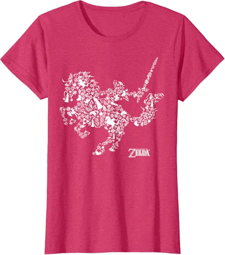 Vista 9 de The Legend of Zelda Camiseta con diseño de símbolos de caballo Azul Marino