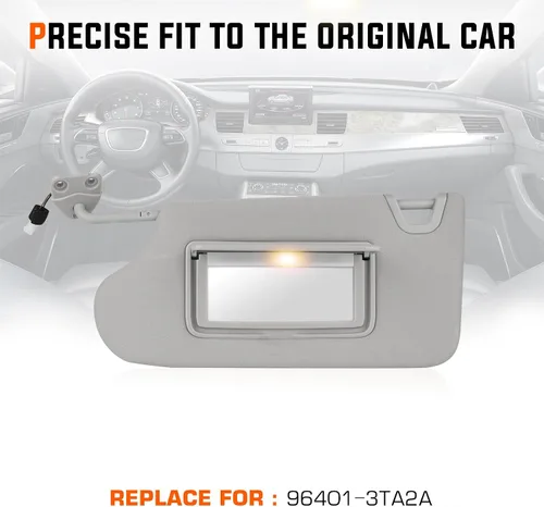 Vista 2 de Youxmoto Visera solar del lado izquierdo del conductor y del lado derecho del pasajero para Nissan Altima 2013 2014 2015 2016 2017 2018, reemplazo
