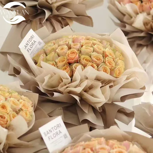 Vista 8 de Papel de regalo floral coreano, 40 hojas, suministros para floristería, papel de regalo para ramo de flores impermeables, suministros florales