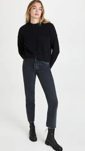 Vista 5 de Pistola Denim Suéter de cuello redondo extragrande Darya para mujer