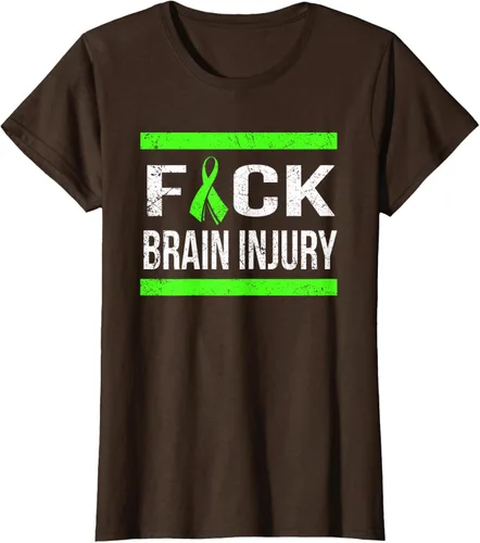Vista 23 de Apoyo Daño cerebral Concienciación T Shirt, mujer L, Asphalt Negro