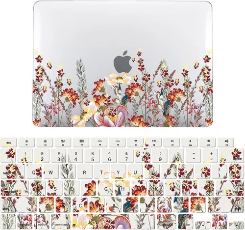 Vista 11 de IVY Funda transparente con pajita floreciente para MacBook Pro