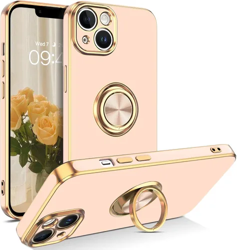 Vista 16 de VENINGO Funda para iPhone 14, funda para iPhone 14, ajuste delgado, suave soporte de anillo de 360° con base, compatible con soporte magnético
