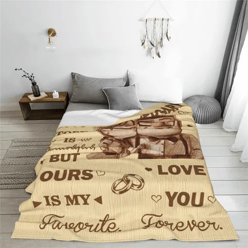 Vista 4 de Manta de aniversario para él y ella, regalo romántico de aniversario de boda, para esposa, marido, el mejor regalo de feliz aniversario