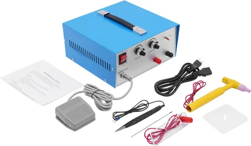 Vista 5 de Soldador por puntos de joyería 80A, máquina de soldadura por puntos portátil de mano, equipo eléctrico de soldadura por puntos de 600 W, máquina