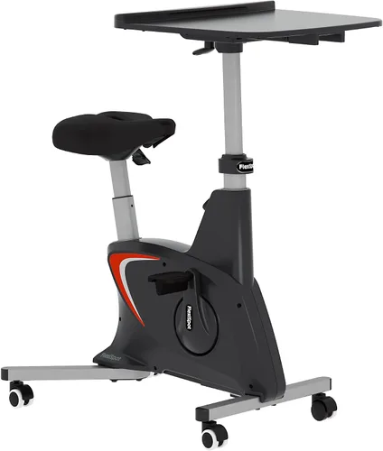 Vista 14 de FLEXISPOT Bicicleta de ejercicio con escritorio 2D, bicicleta bajo escritorio que ahorra espacio con escritorio removible, bicicletas estacionarias