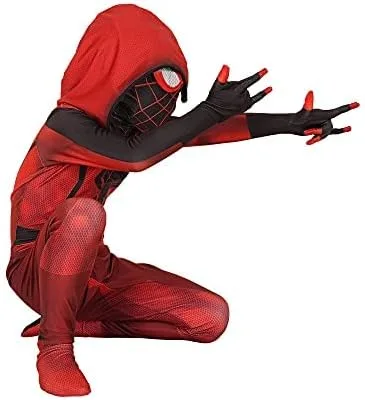 Vista 3 de Enuyyz Disfraz de superhéroe para niños, body de elastano para Halloween, cosplay