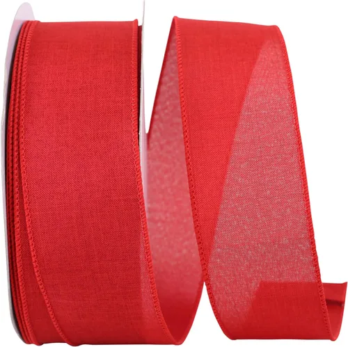 Vista 42 de Cinta Reliant Ribbon 92573W-031-09K para borde con alambre Everyday Linen Value, 1-1/2 pulgadas x 50 yardas, color negro