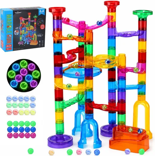 Vista 10 de EagleStone 105PCS Marble Run Kit Marble Maze Construction Building Toy Set