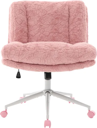 Vista 13 de Silla de escritorio de terciopelo gris con ruedas y base dorada, silla de oficina moderna giratoria cómoda, silla de tocador, silla de tarea, silla