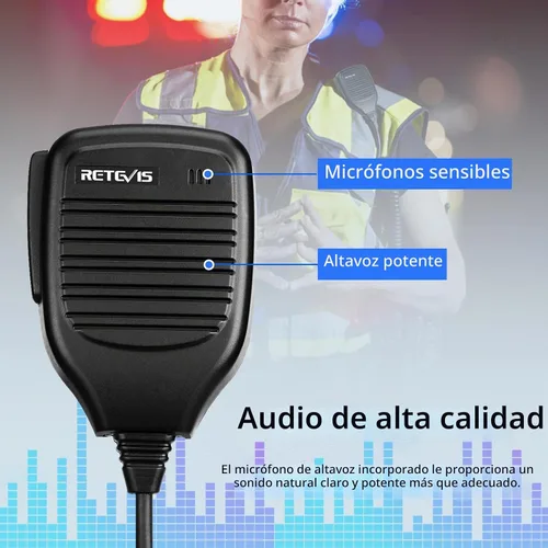 Vista 3 de Retevis Micrófono de altavoz de hombro Walkie Talkie de 2 pines, paquete de 5 para Retevis H-777/RT22/RT68/RT21/H777S, compatible con BAOFENG