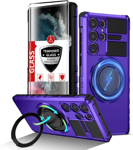 Vista 99 de Funda magnética para Samsung Galaxy Note 20 Ultra compatible con carga inalámbrica MagSafe, con 1 protector de pantalla, anillo de soporte integrado