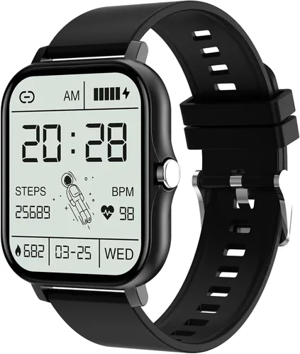 Vista 2 de PASOY Reloj inteligente para teléfonos Android e iOS, pantalla táctil de 1.83 pulgadas, reloj de llamadas, rastreador de actividad física, IP68