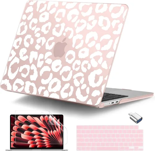 Vista 25 de Funda para MacBook Air de 15 pulgadas M5 M4 M3 M2 Chip 2026 2025 2024 2023 (modelo A3448 A3241 A3114 A2941), carcasa rígida con cubierta de teclado