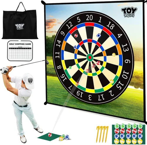Vista 9 de TOY Life Alfombrilla de Juego de Golf Chipping para Interiores y Exteriores, Juegos para Adultos y Familias, Niños, Equipo de Juego al Aire Libre