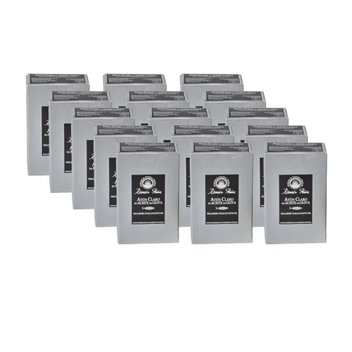 Vista 3 de Ramon Pena Atún aleta amarilla enlatado en aceite de oliva Lata Ramon Pena Silver Line 3 latas de 3.88 oz