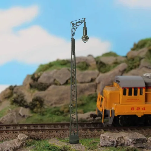 Vista 2 de LQS65 3pcs Modelo Trenes Escala HO 1:87 Lámparas de luz de calle Poste de mástil (escala HO)