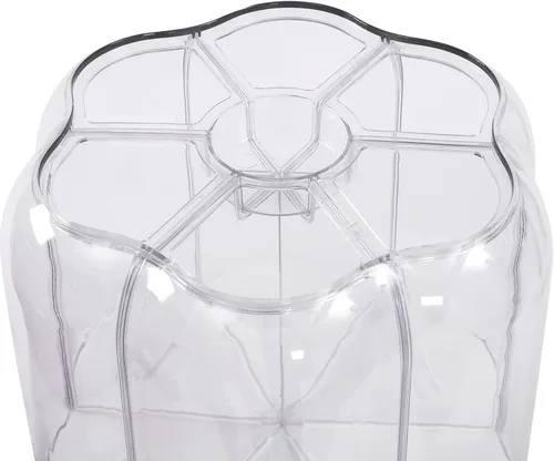 Vista 6 de Dispensador de arroz giratorio grande con 6 rejillas de almacenamiento de cereales, cubo de arroz blanco, contenedor de arroz integral con tapa