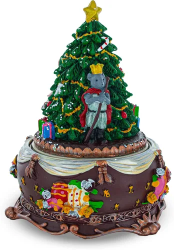 Vista 4 de BestPysanky Figurita musical navideña con cuerda de cascanueces y bailarina