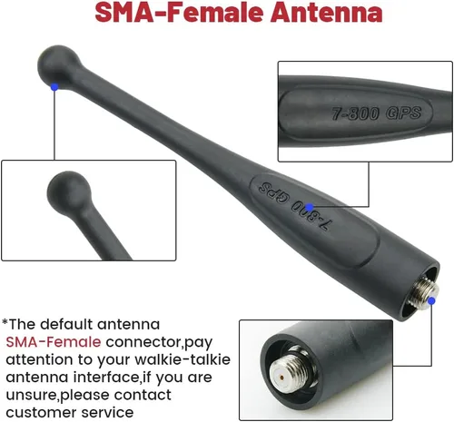 Vista 4 de NAR6595A Antena GPS Stubby 4 pulgadas SMA hembra 764-870 MHz reemplazo para Motorola APX 6000 6000XE 7000 8000XE SRX 2200 DP Series Radio de dos vías