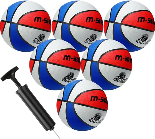 Vista 9 de Wettarn 6 piezas de balones de baloncesto tamaño 5 al por mayor, suministros de donación caritativa cristiana, balón de baloncesto de 27.5 pulgadas