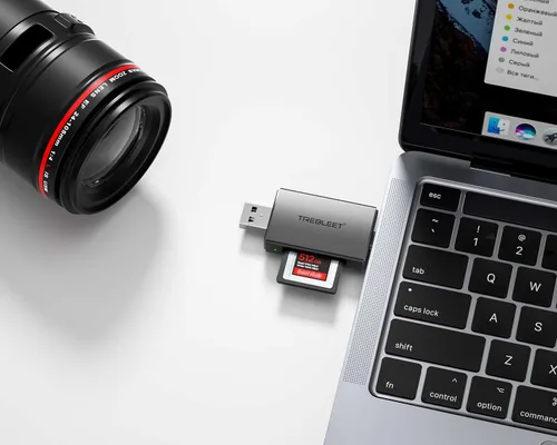 Vista 3 de CFexpress - Lector de tarjetas tipo B, USB 3.2 de 10 Gbps de hasta 900 MB/s, velocidades 2 en 1, USB C y puerto USB A para cámara CFE tipo B