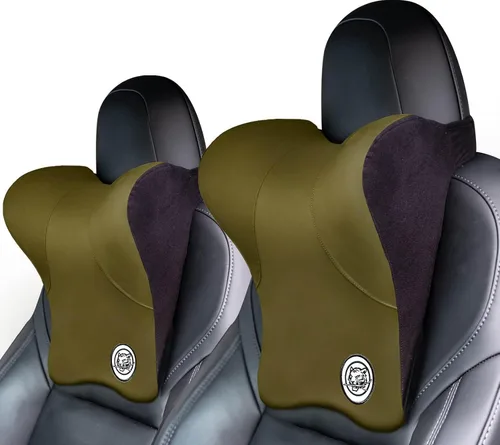 Vista 11 de Almohada para el Cuello del Asiento de Coche para Conducir, Almohada de Reposacabezas de Espuma Viscoelástica Suave con Correa Ajustable y Funda