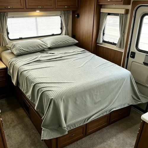 Vista 45 de Kingnex Sábanas a rayas para sofá cama de 36 x 72 pulgadas, tamaño individual para sofá cama, microfibra suave de doble cepillado 1800, 3 piezas