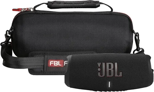 Vista 5 de FBLFOBELI Funda rígida de transporte para altavoz Bluetooth impermeable JBL Charge 4/Charge 5, bolsa protectora con correa para el hombro