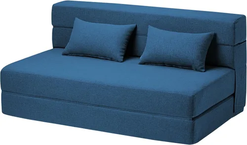Vista 16 de SUYOLS Sofá Cama Plegable con Almohadas - Silla Convertible Sofá de Piso y Colchón para Dormir, Sleeper de Espuma Viscoelástica Plegable para Sala