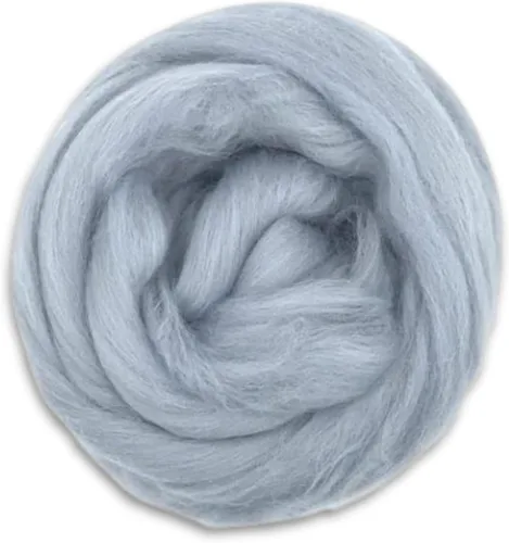 Vista 5 de Revolution Fibers Lana Corriedale teñida 8.2 onzas de parte superior de lana peinada de primera calidad 26 micras, 100% lana Corriedale pura