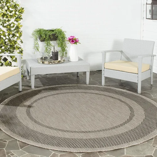 Vista 29 de SAFAVIEH Alfombra lavable al aire libre Courtyard Collection - 2'3" x 5', beige y negro, no desprende pelusa y fácil de limpiar, ideal para patio