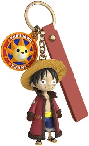 Vista 3 de LUFOYOU Anime A Piece Luffy Pirates Boat Llavero Cosplay Figuras de acción Dibujos Animados Joyería Regalo para Niños Niñas