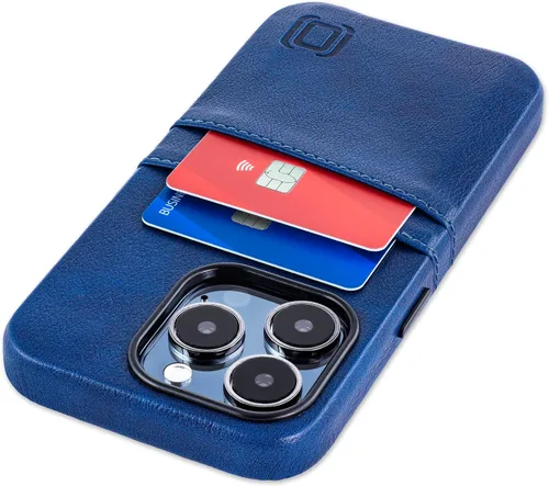 Vista 26 de Dockem Funda para tarjetas para iPhone 15 con placa de metal integrada para montaje magnético y 2 bolsillos para tarjetas: Cartera Luxe M2, piel