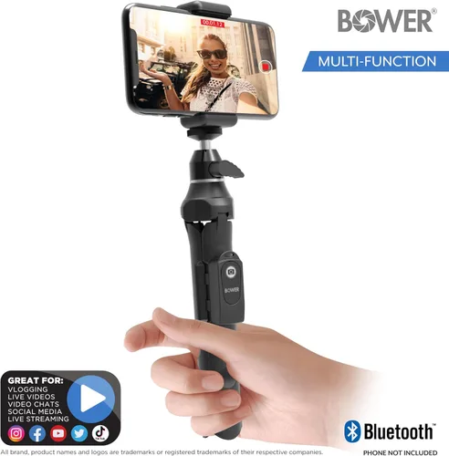 Vista 5 de Bower Multipod 6 en 1 trípode selfie stick con obturador remoto para teléfonos inteligentes