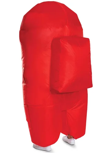 Vista 3 de Disfraz Inflable Adulto Among Us Impostor Rojo Multicolor