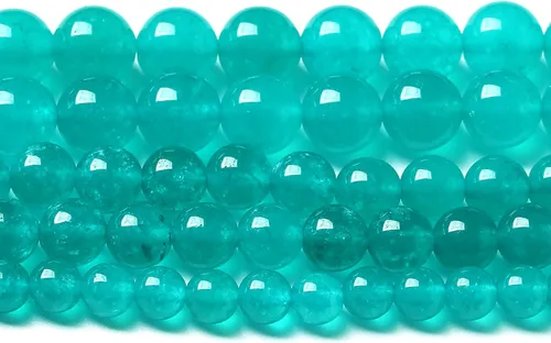 Vista 12 de 60 cuentas sueltas de piedra natural de turquesa africana de 0.236 pulgadas (6 mm) para hacer joyas, pulseras de bricolaje
