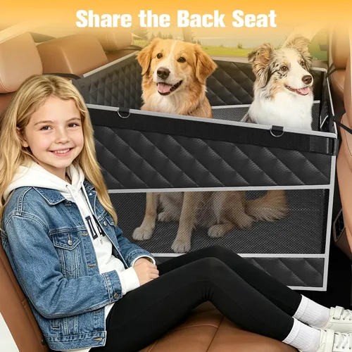 Vista 7 de PETICON Asiento de coche para perro grande XL, extensor de asiento trasero
