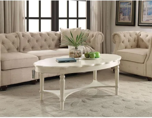 Vista 18 de KEVINSPACE W39.37 Mesa de centro ovalada para sala de estar Casa Moderna Mesa de café con diseño Patas de mesa de centro de madera Mesa de té 39.37