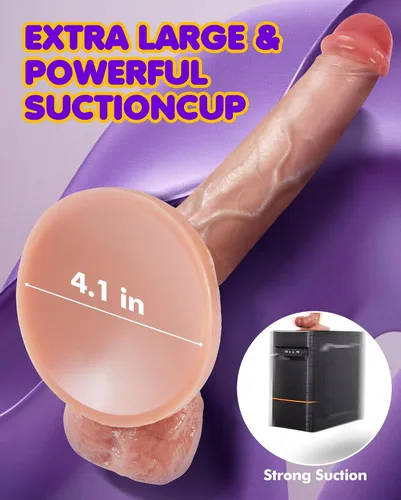 Vista 2 de Consolador de silicona realista de 8.2 pulgadas - UTIMI consolador suave y enorme para hombres, mujeres y principiantes, material seguro